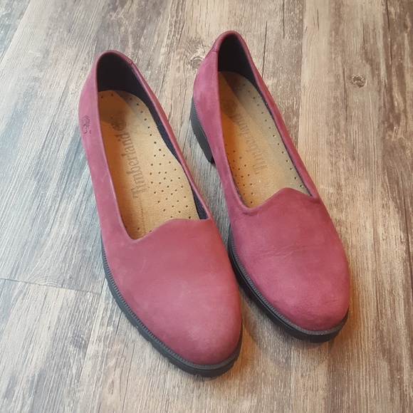 Timberland burgundy slip on loafers - Picture 2 of 8